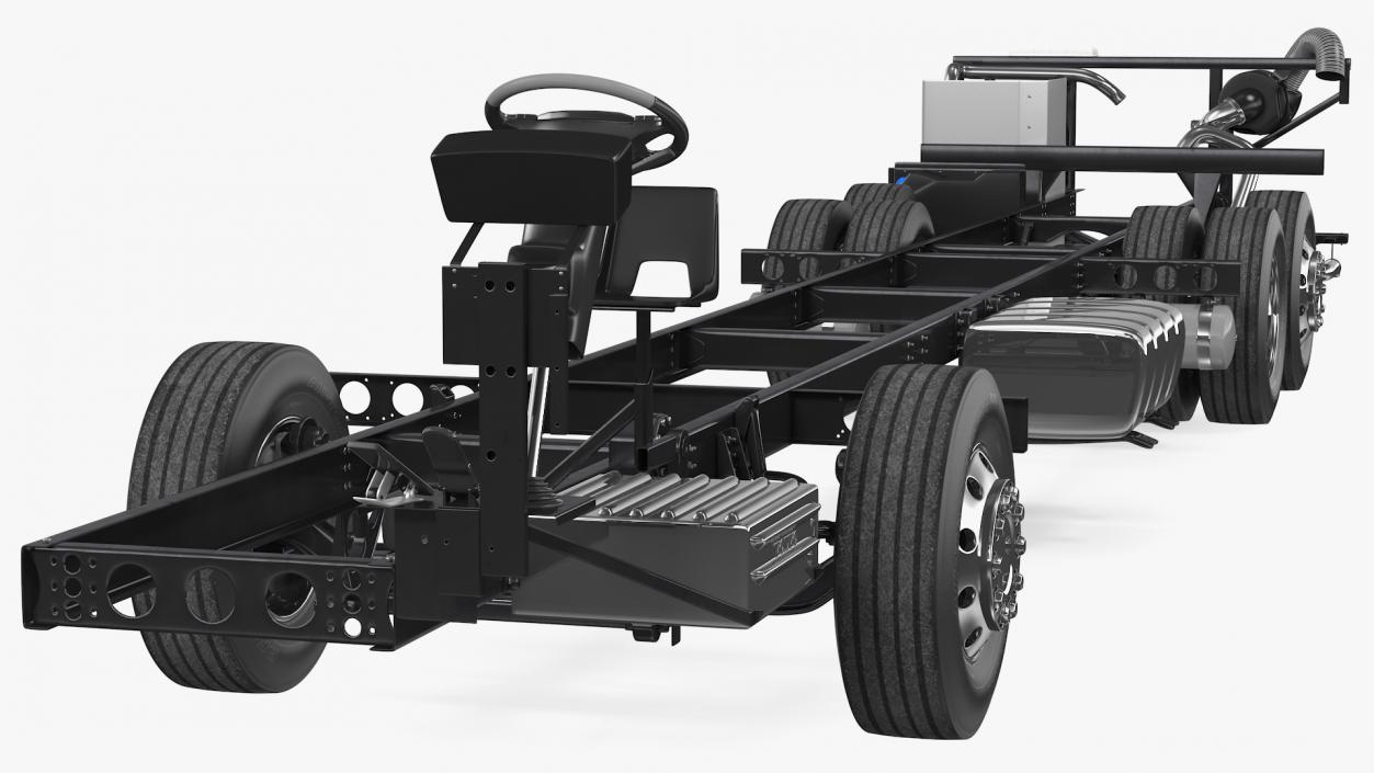 Volvo 9900 Bus Chassis Rigged 3D model