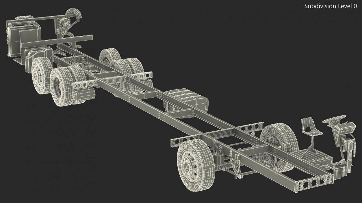 Volvo 9900 Bus Chassis Rigged 3D model