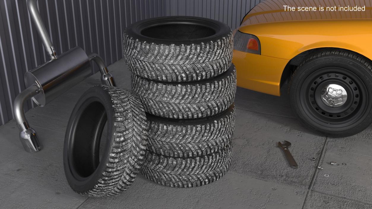 Snow Michelin Winter Spikes-Tire 3D