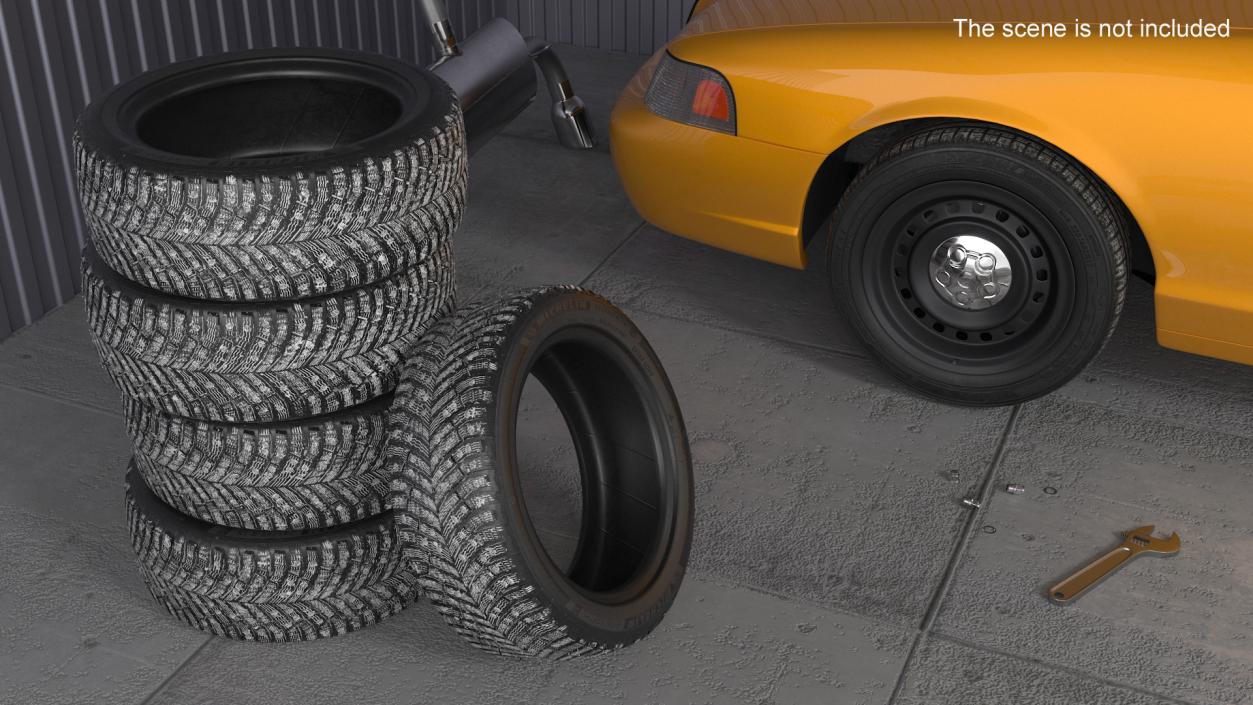 Snow Michelin Winter Spikes-Tire 3D