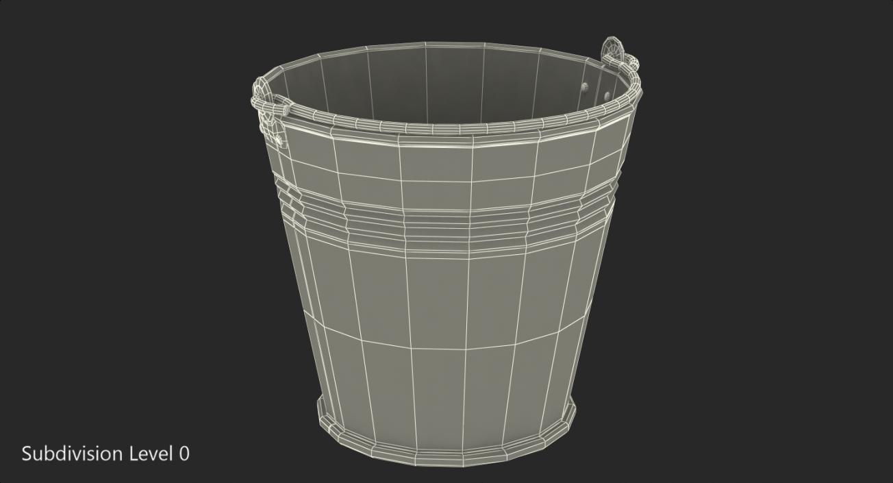 3D Old Metal Bucket