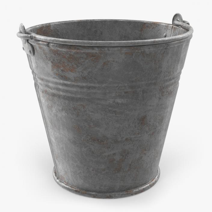 3D Old Metal Bucket