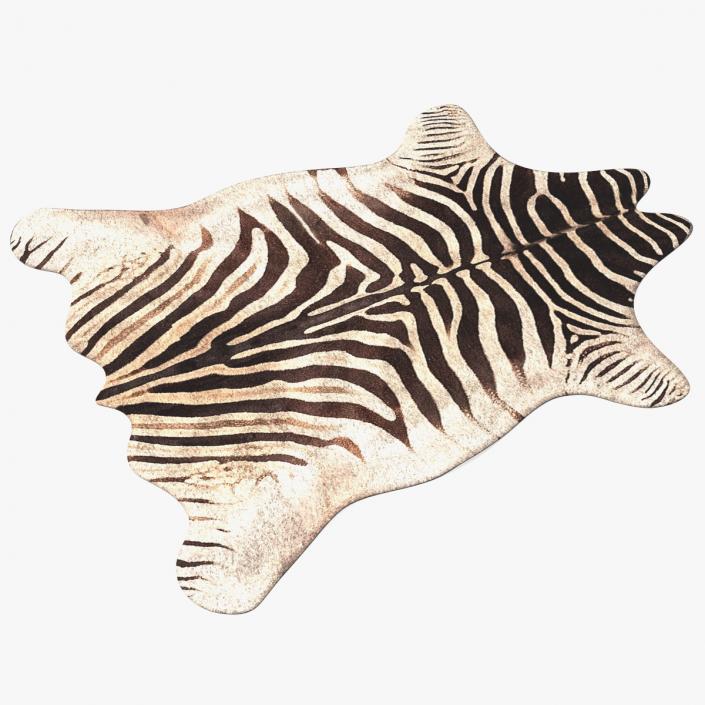 Zebra Hide Rug 3D model