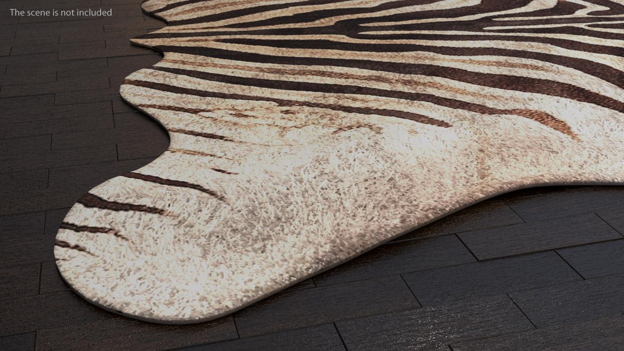 Zebra Hide Rug 3D model