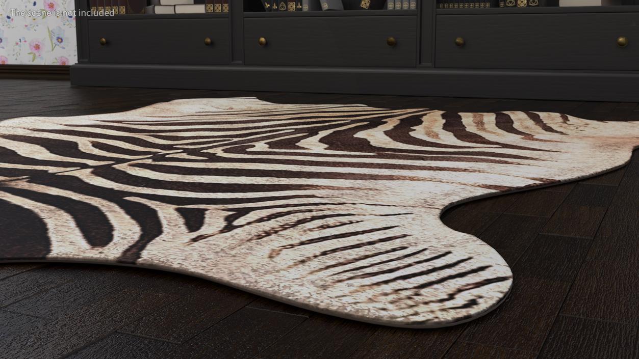 Zebra Hide Rug 3D model