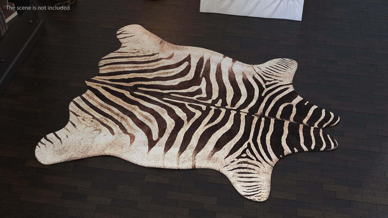 Zebra Hide Rug 3D model