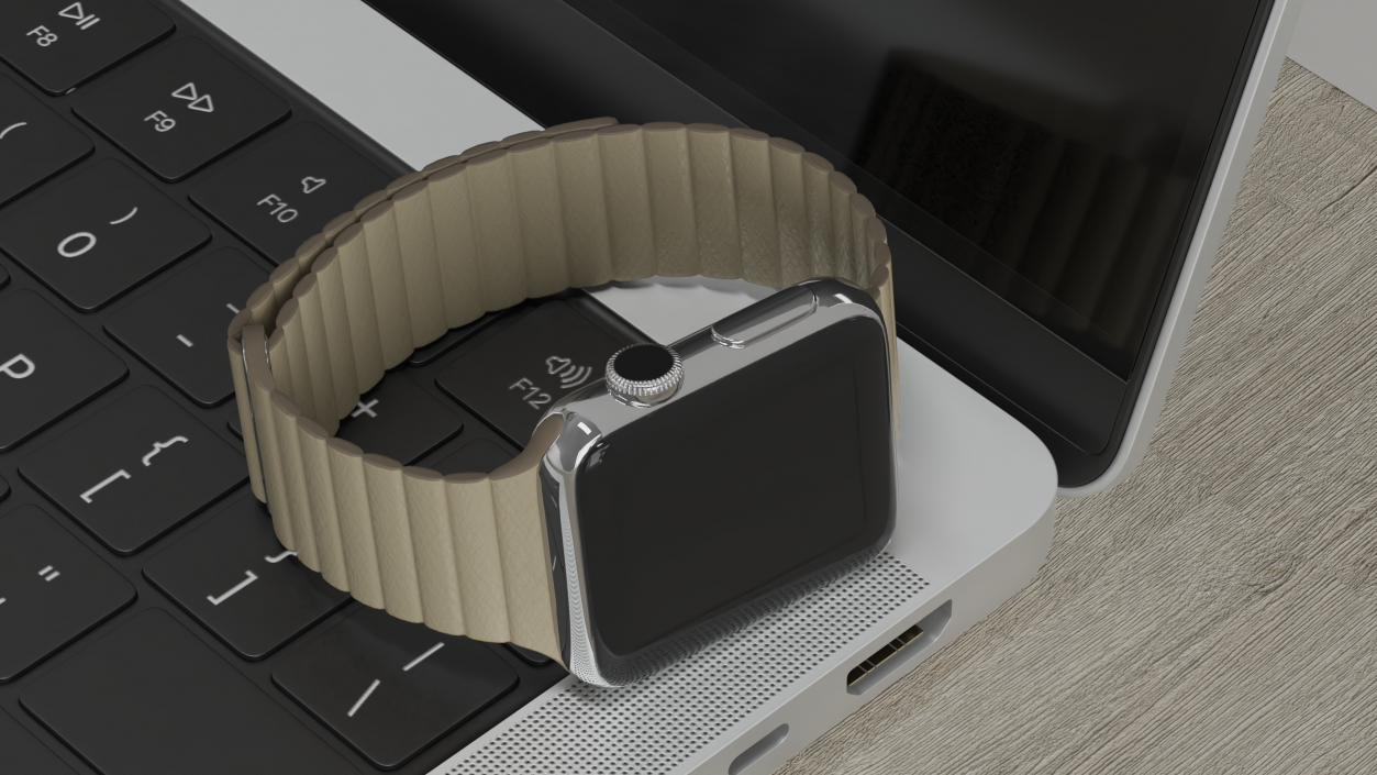 3D Apple Watch with Magnetic Leather Loop model