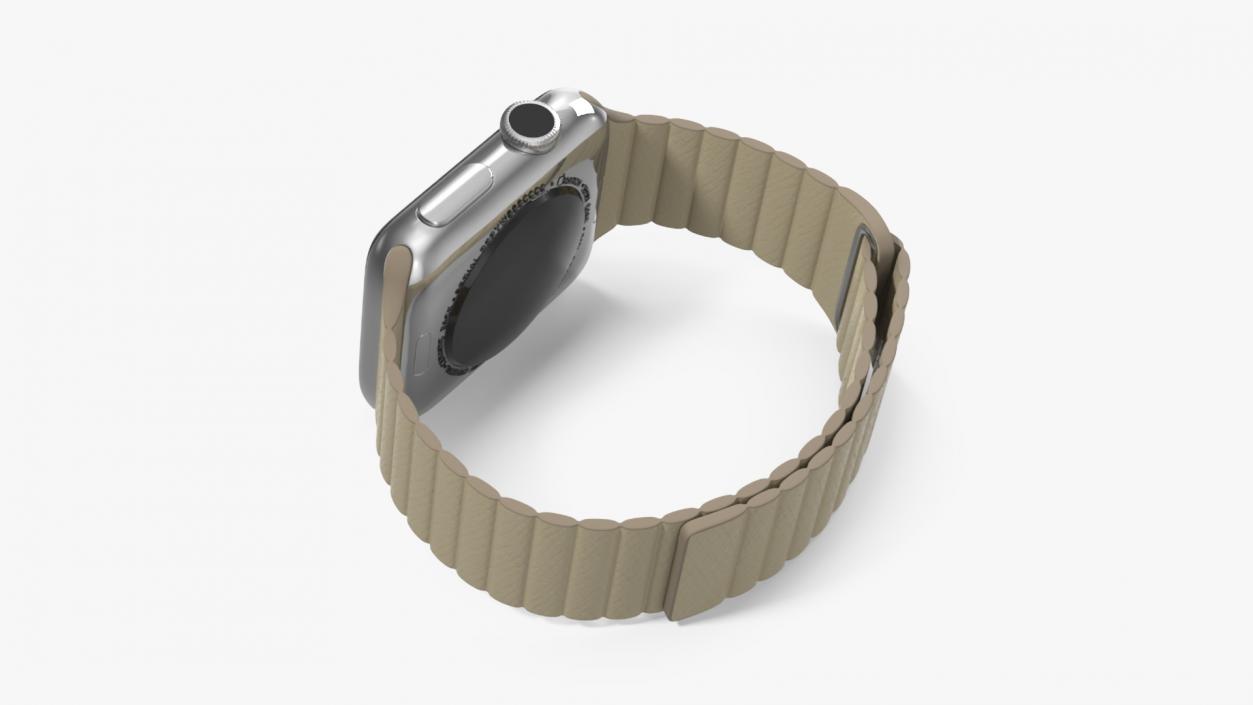 3D Apple Watch with Magnetic Leather Loop model