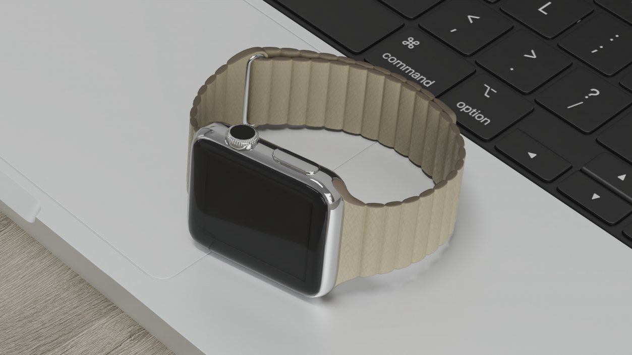 3D Apple Watch with Magnetic Leather Loop model