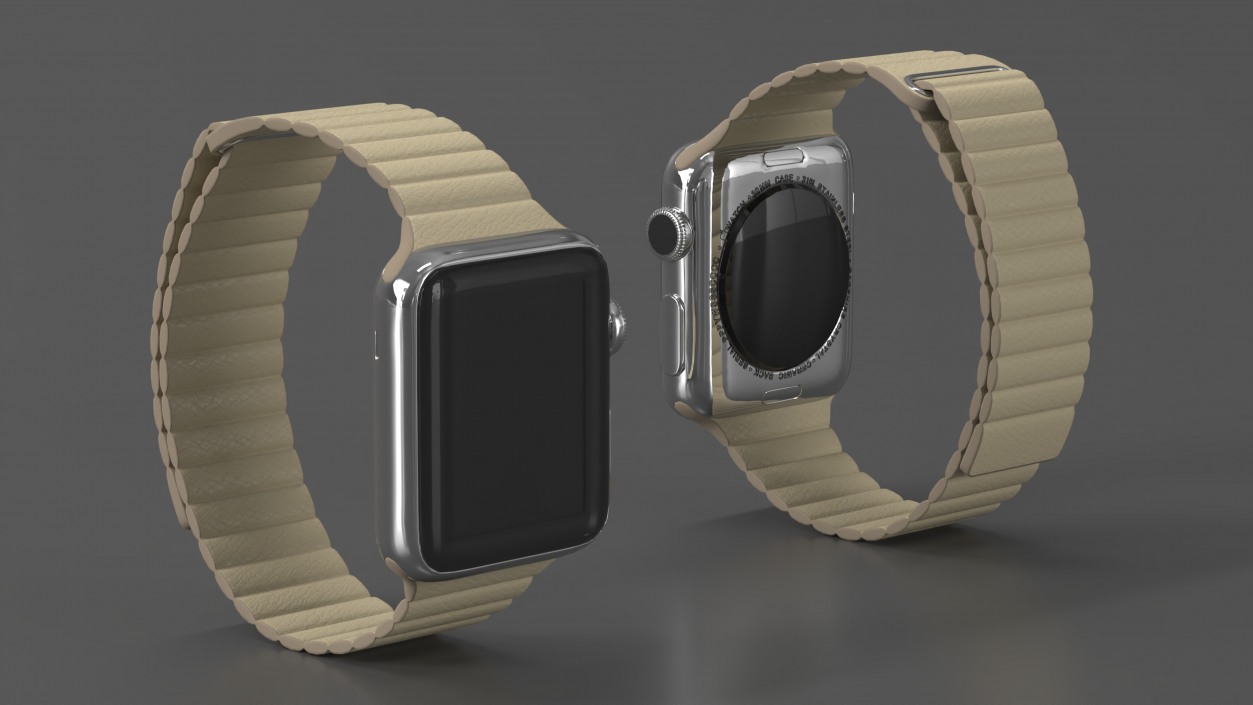 3D Apple Watch with Magnetic Leather Loop model