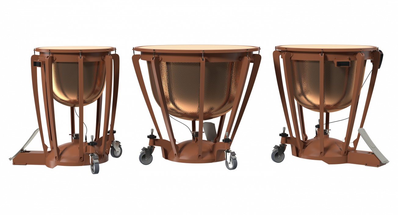 3D Kettle Drums 3D Models Set