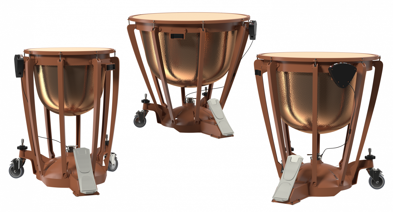 3D Kettle Drums 3D Models Set