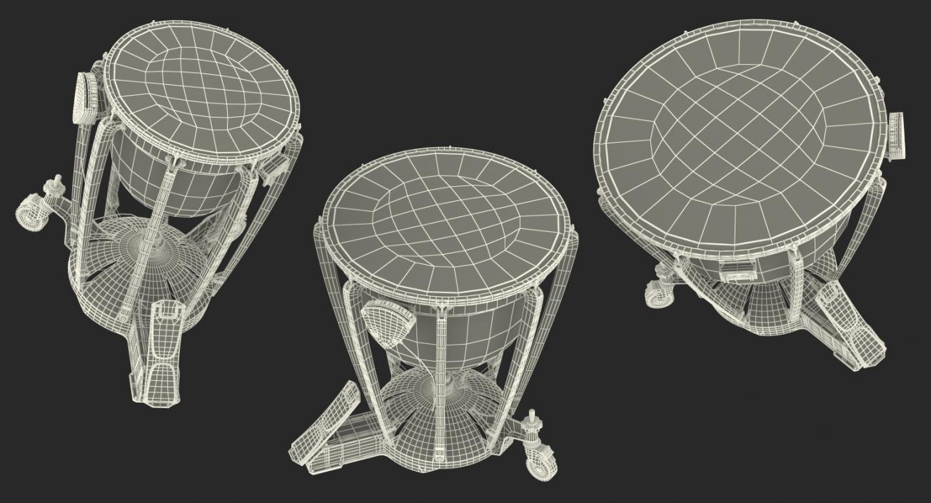 3D Kettle Drums 3D Models Set