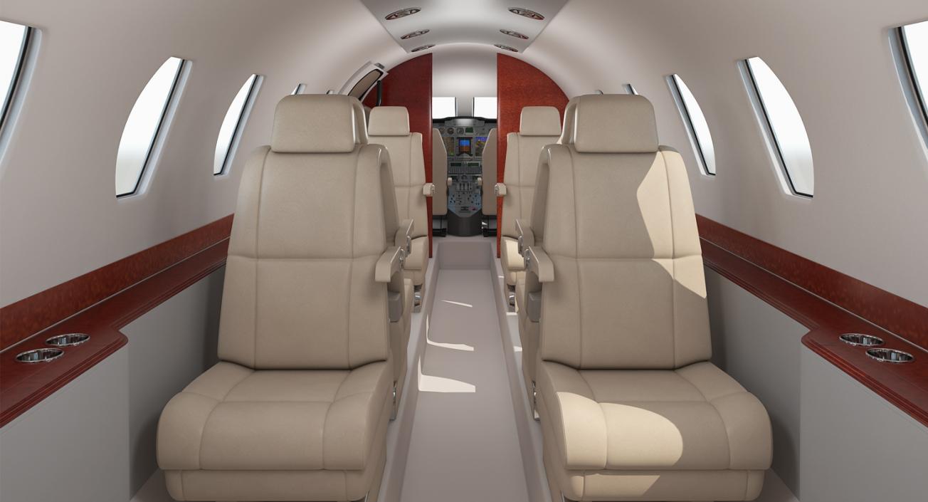 Business Jet Cessna Citation X with Interior 3D model