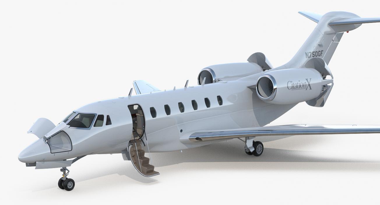 Business Jet Cessna Citation X with Interior 3D model