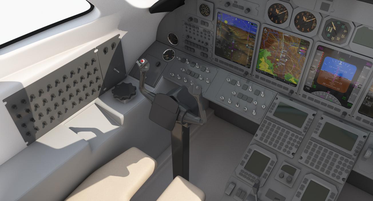 Business Jet Cessna Citation X with Interior 3D model