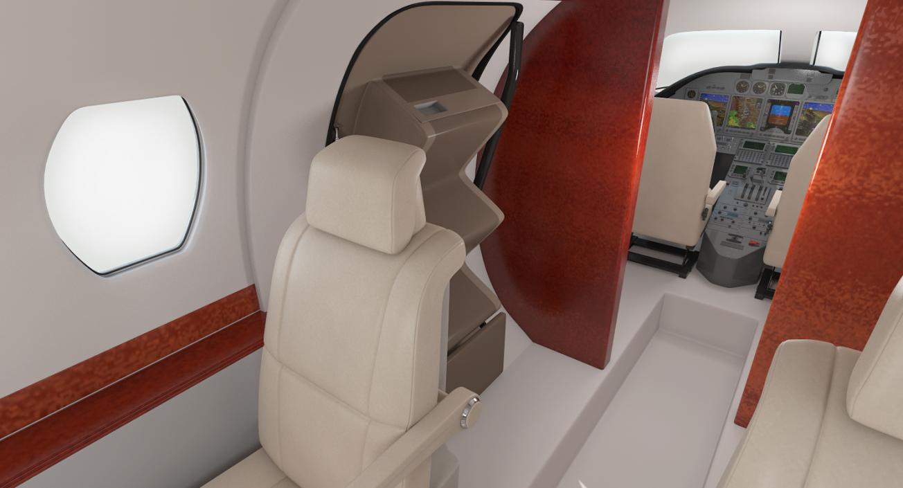 Business Jet Cessna Citation X with Interior 3D model