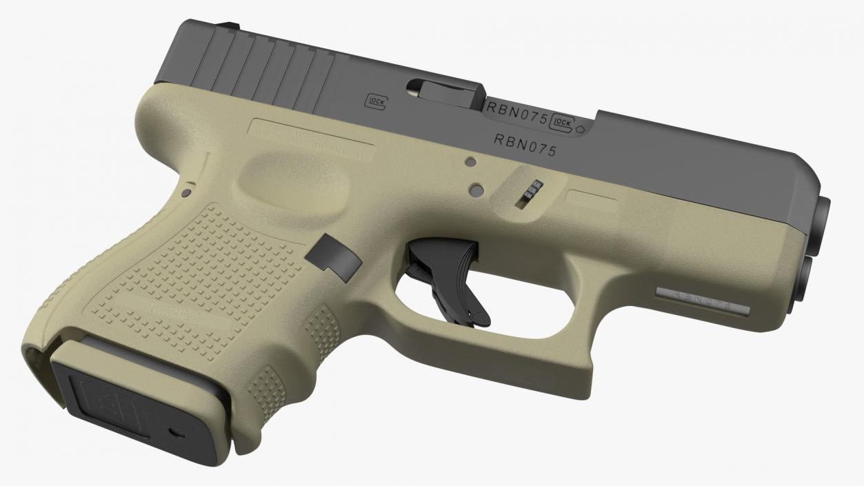 Glock G26 Sub Compact 9mm Pistol 2 3D model