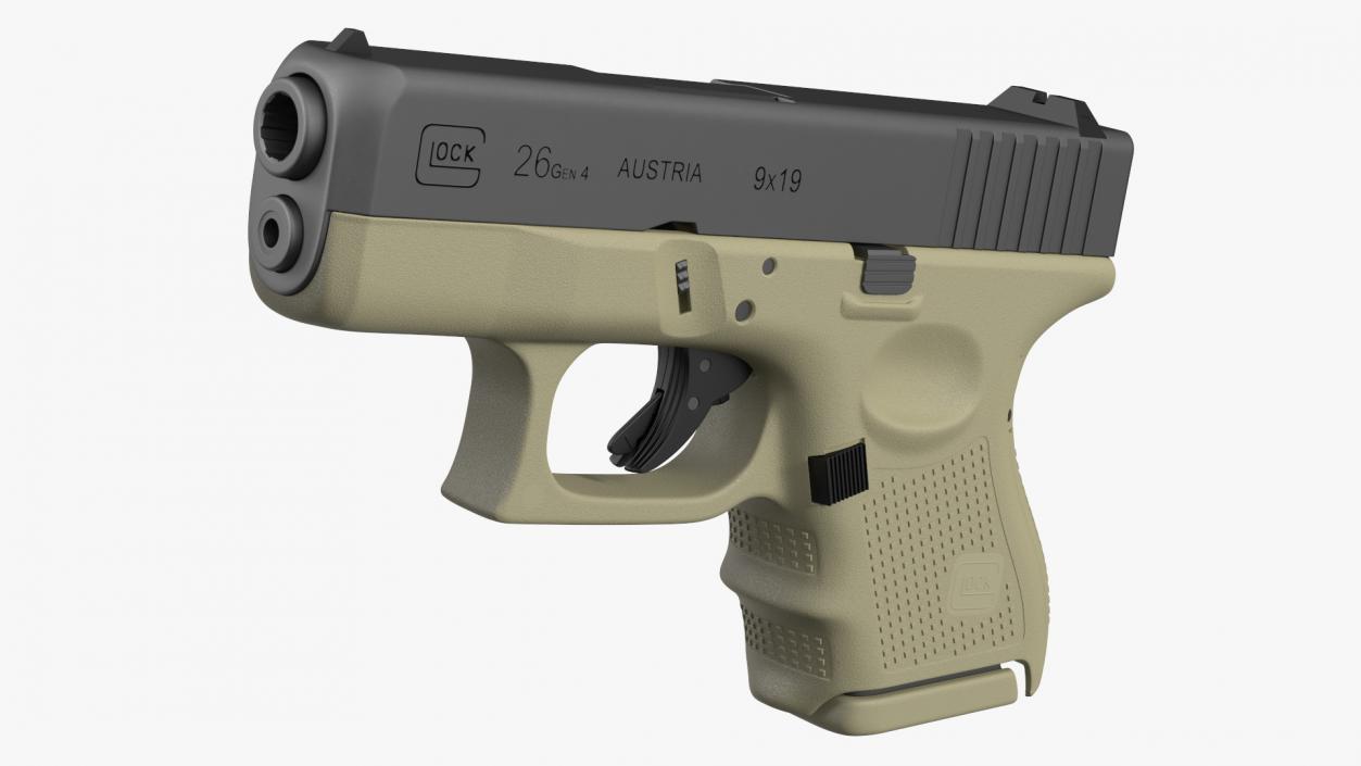 Glock G26 Sub Compact 9mm Pistol 2 3D model