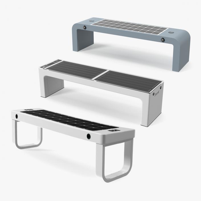 Smart Benches Collection 3D model