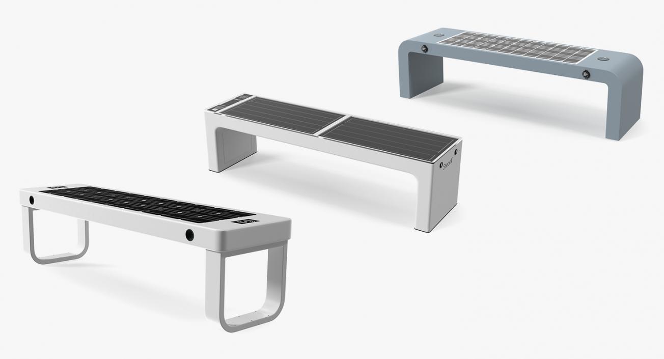 Smart Benches Collection 3D model