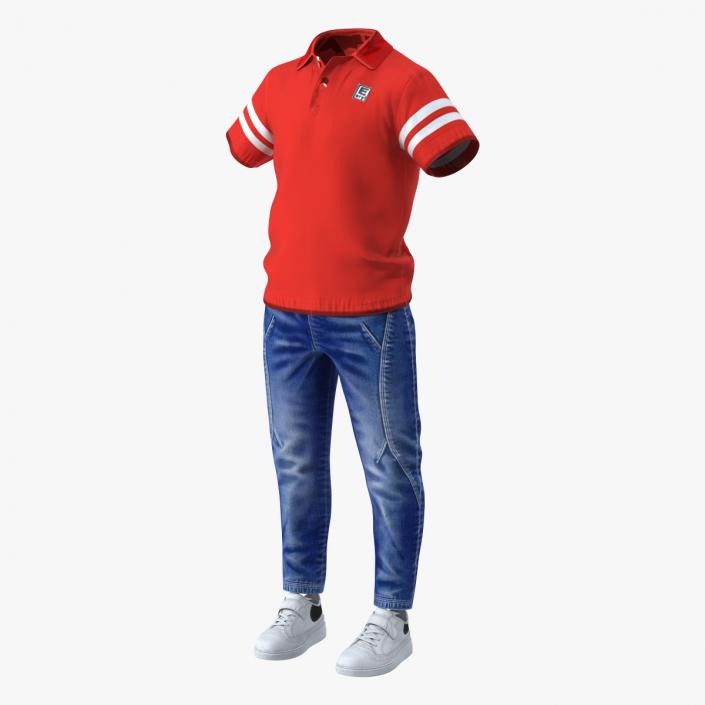 3D Casual Children Clothes model