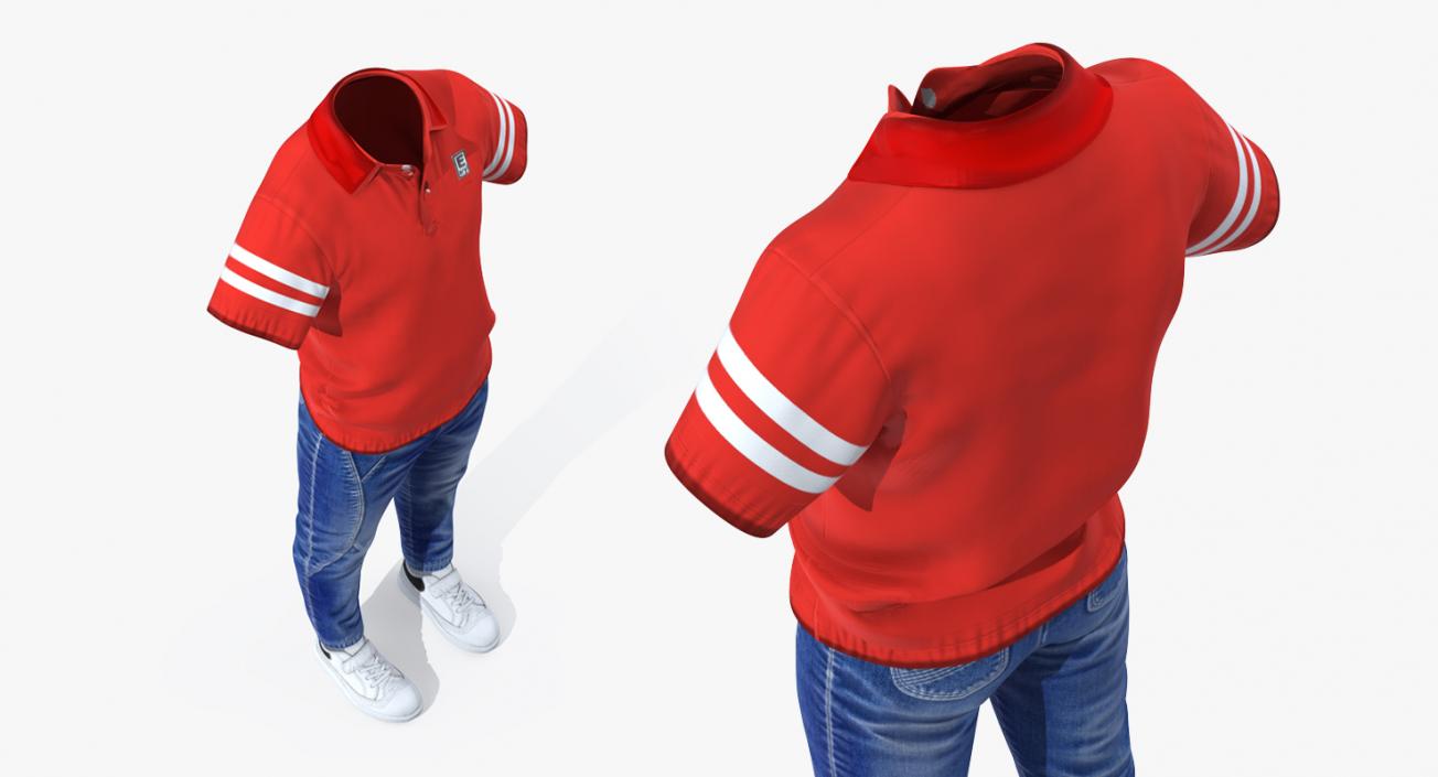 3D Casual Children Clothes model