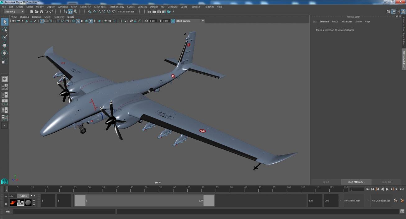 3D Baykar Bayraktar Akinci Combat Drone