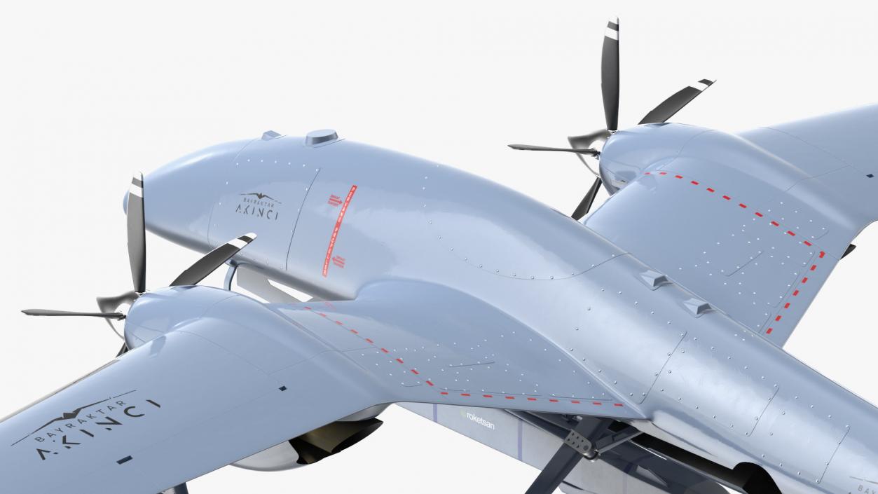 3D Baykar Bayraktar Akinci Combat Drone