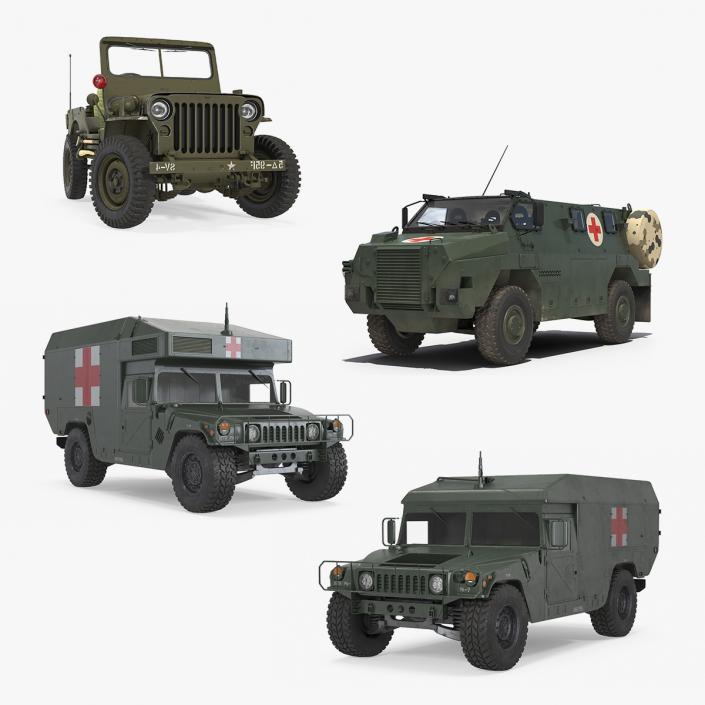 Military Ambulance Collection 3D model