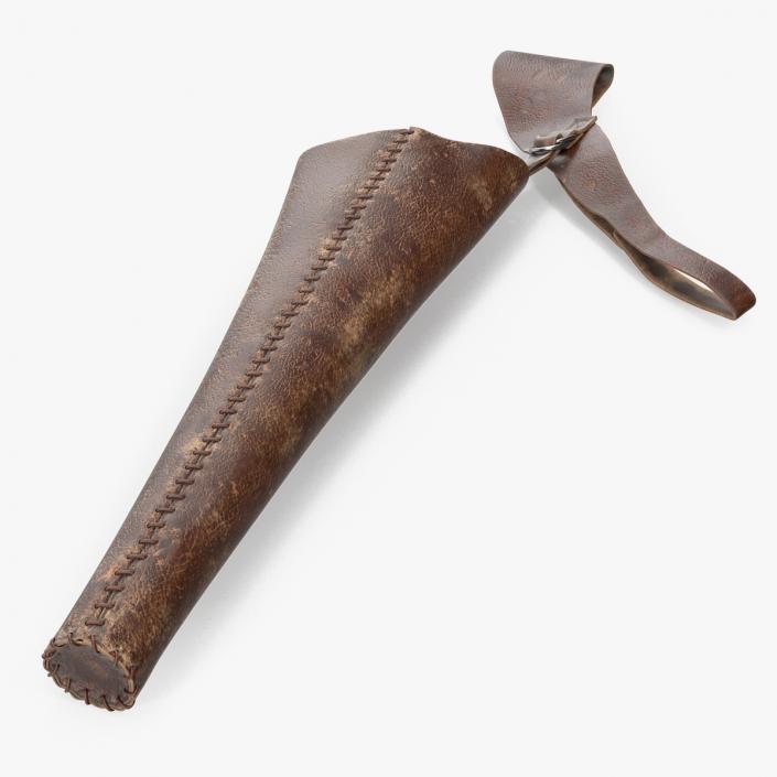 Traditional Leather Quiver Empty 3D