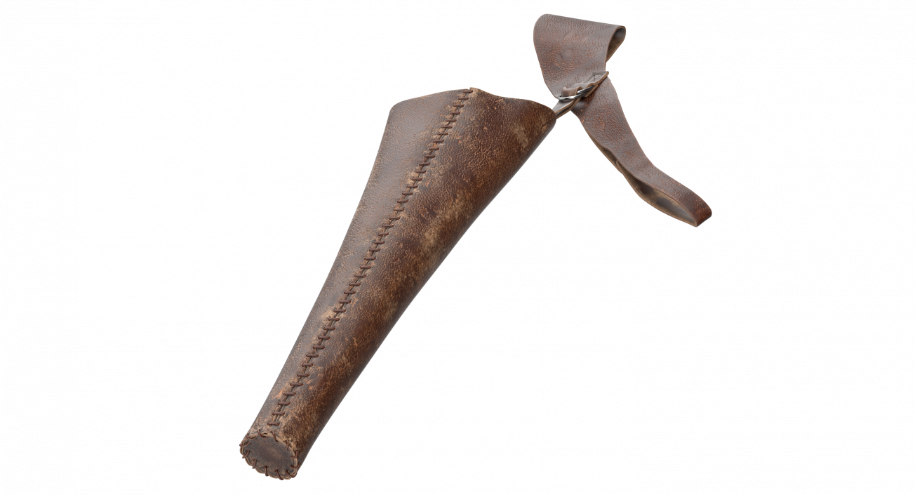 Traditional Leather Quiver Empty 3D