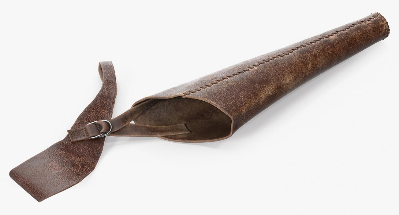 Traditional Leather Quiver Empty 3D