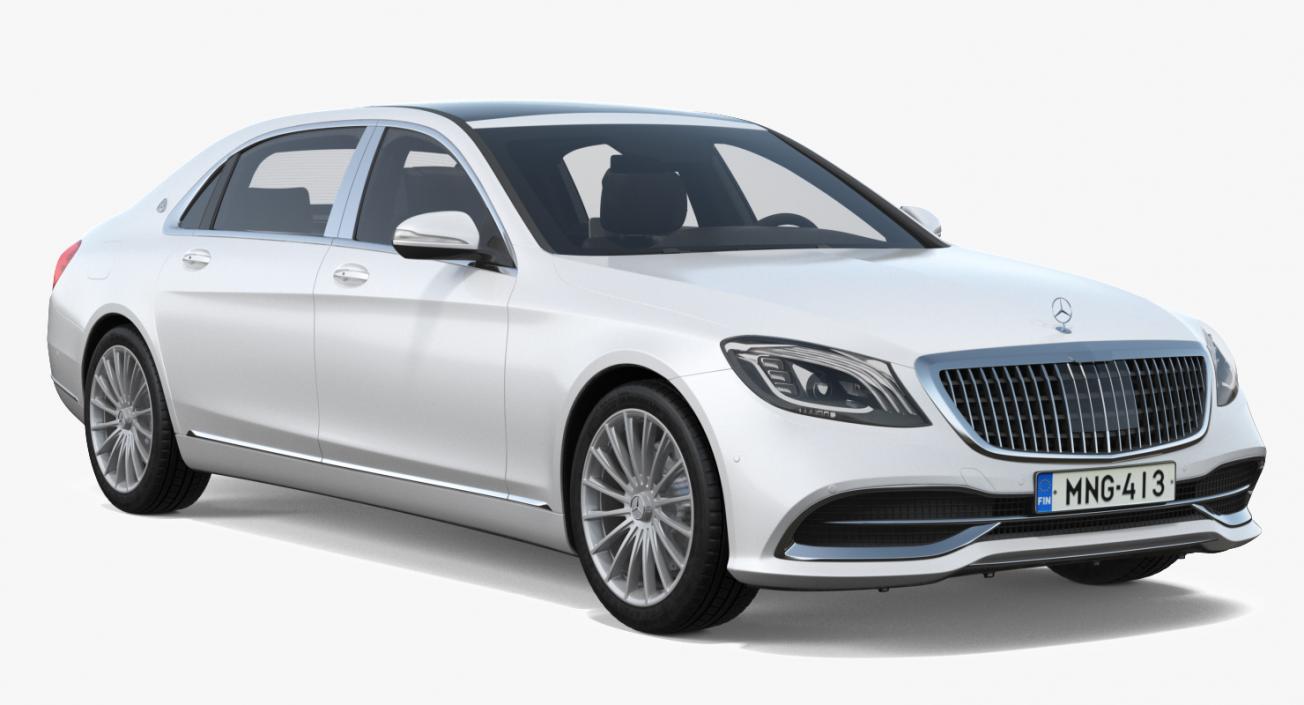 3D Mercedes S560 Maybach Rigged model