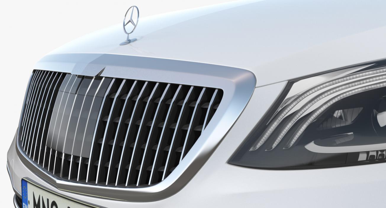 3D Mercedes S560 Maybach Rigged model