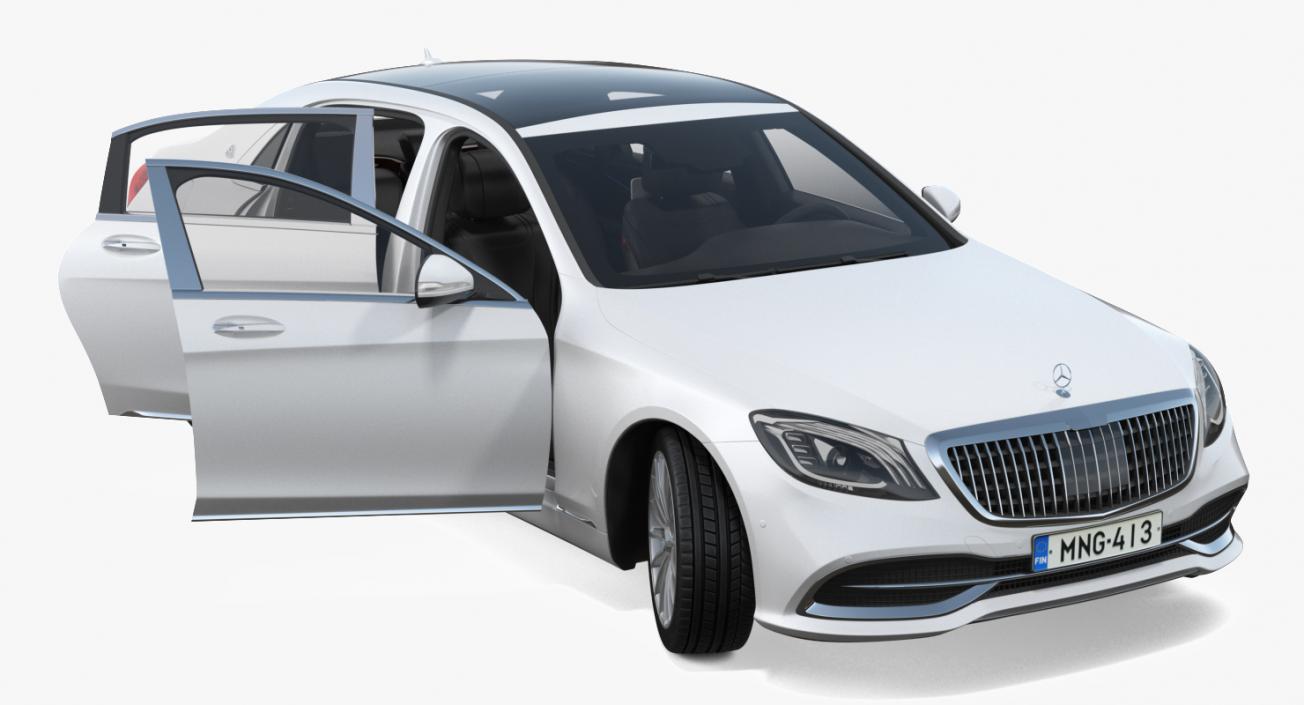 3D Mercedes S560 Maybach Rigged model