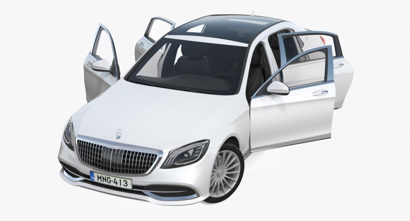 3D Mercedes S560 Maybach Rigged model