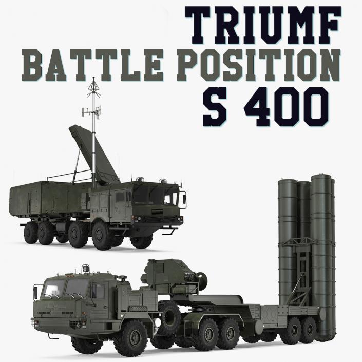 S-400 Triumf Battle Position Collection 3D model