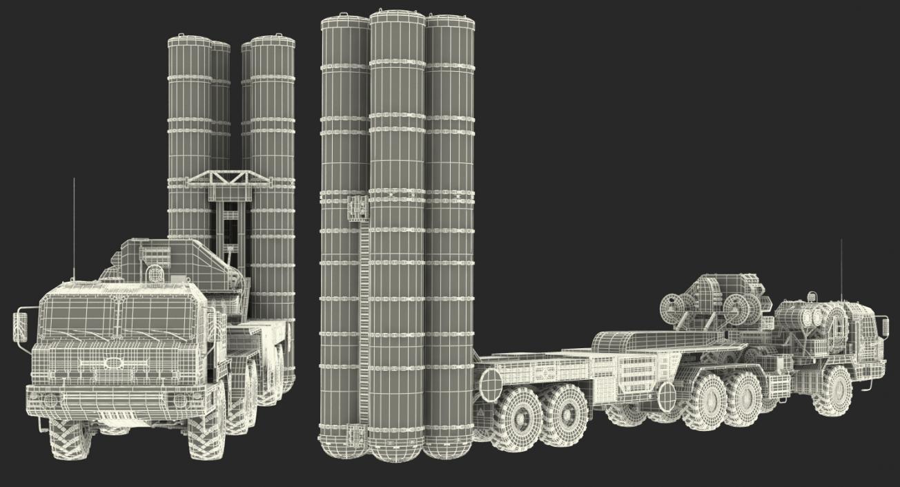 S-400 Triumf Battle Position Collection 3D model