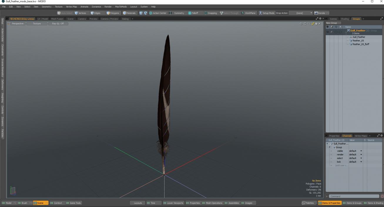 Gull Feather 3D