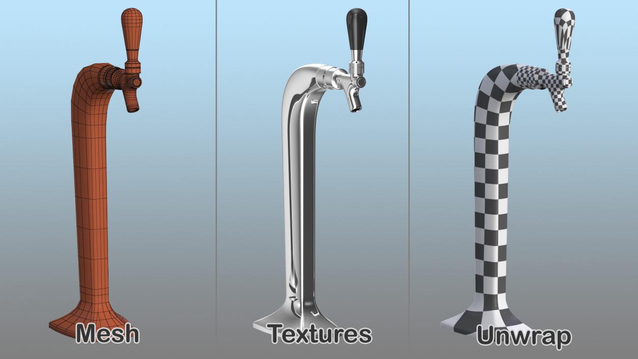 3D Beer Towers Single Tap Collection model