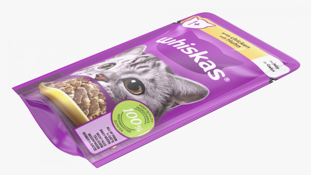 3D Wet Cat Food Whiskas Pouch