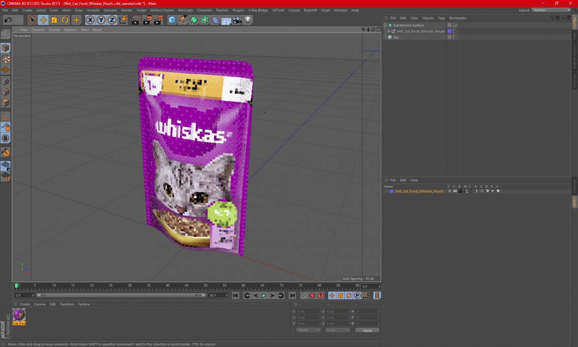 3D Wet Cat Food Whiskas Pouch