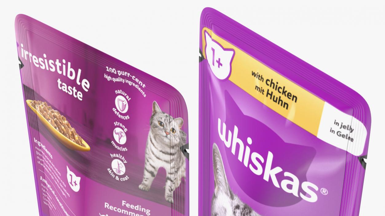 3D Wet Cat Food Whiskas Pouch