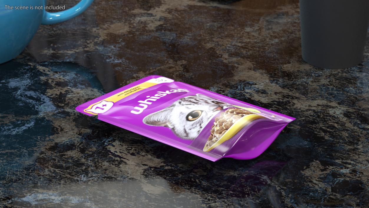 3D Wet Cat Food Whiskas Pouch