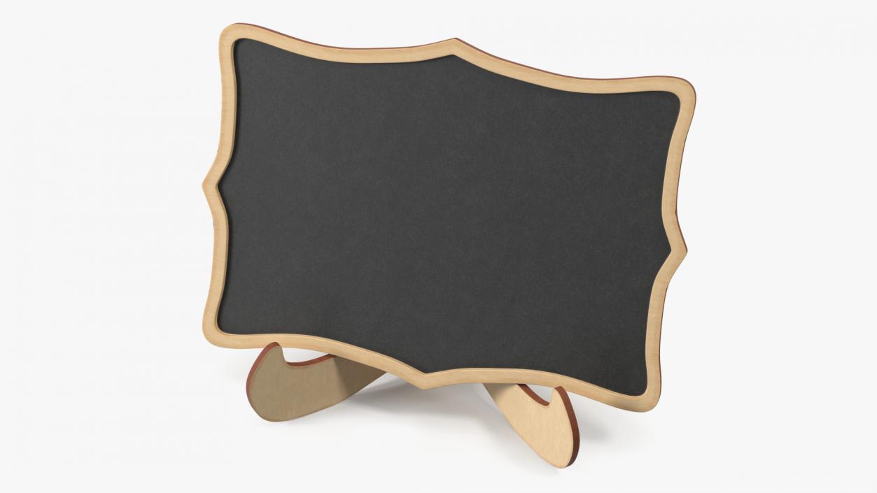 Carved Plywood Chalkboard on Stand 3D model