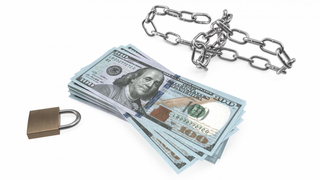 3D model Chained Dollars