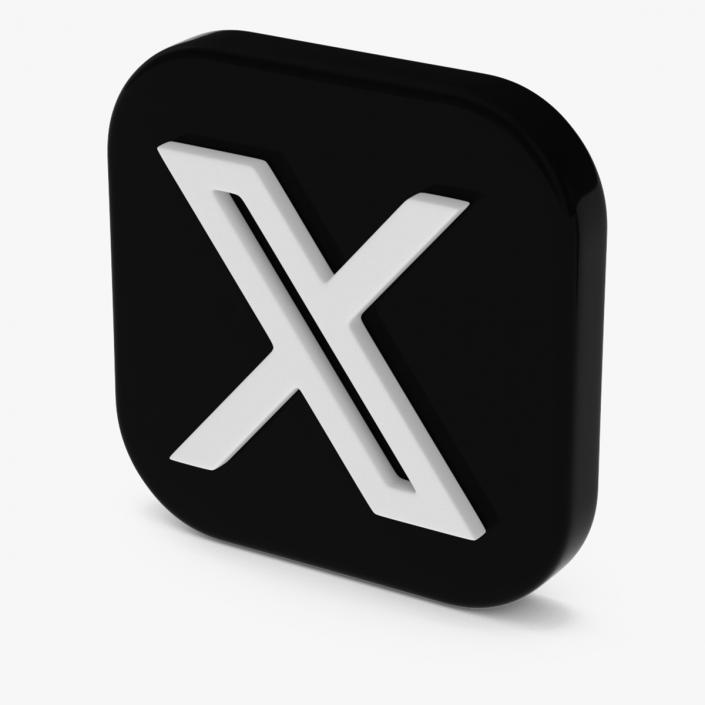 3D X Social Media Icon 2