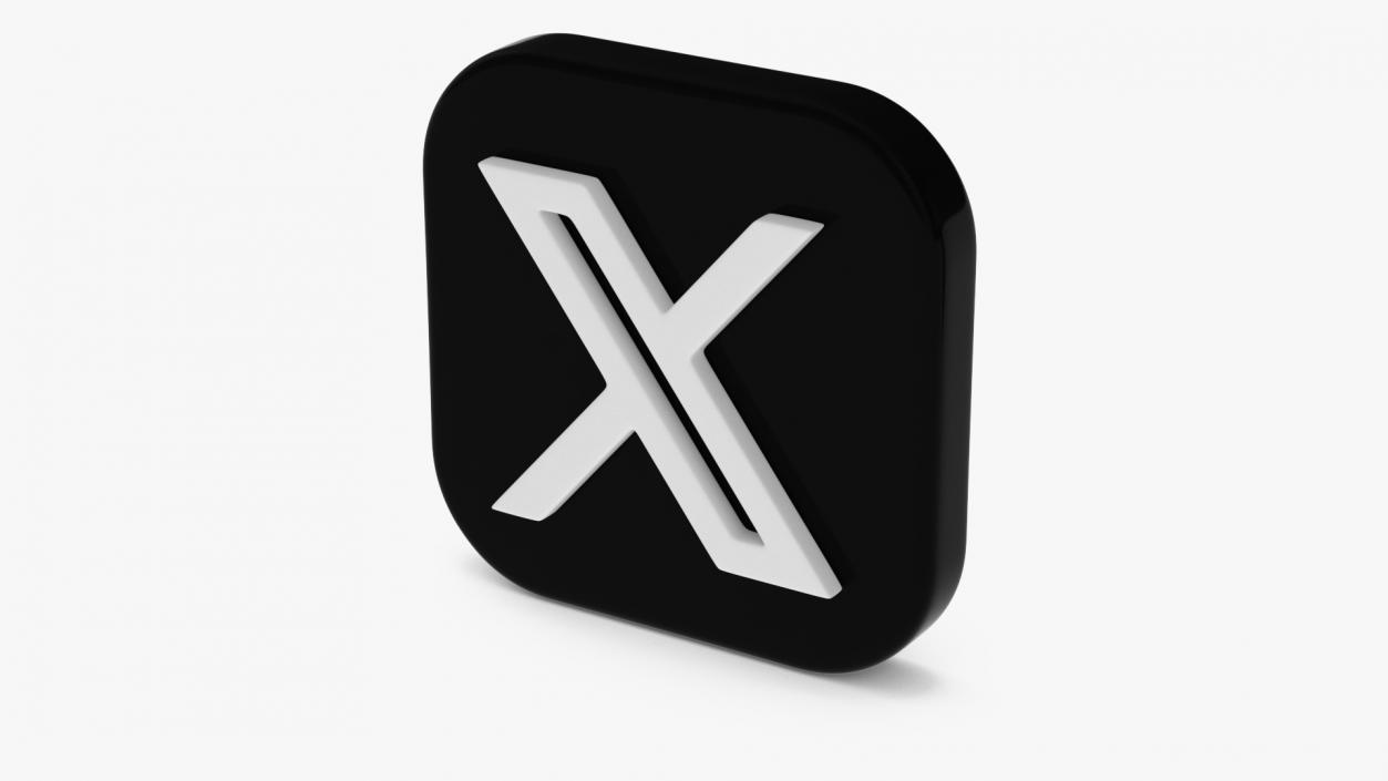 3D X Social Media Icon 2