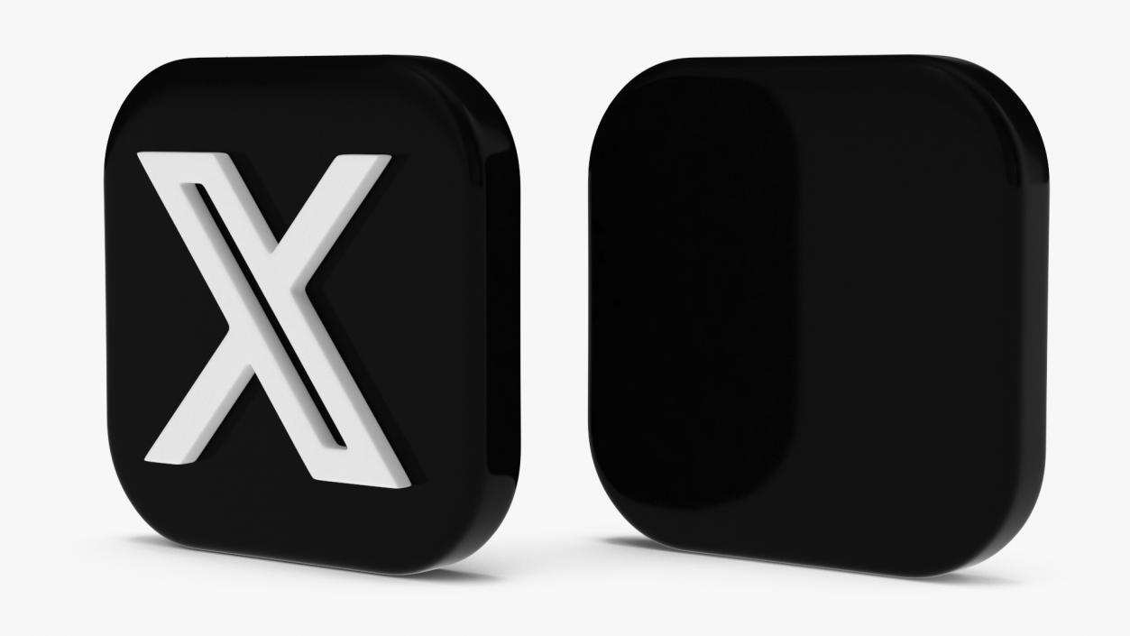 3D X Social Media Icon 2